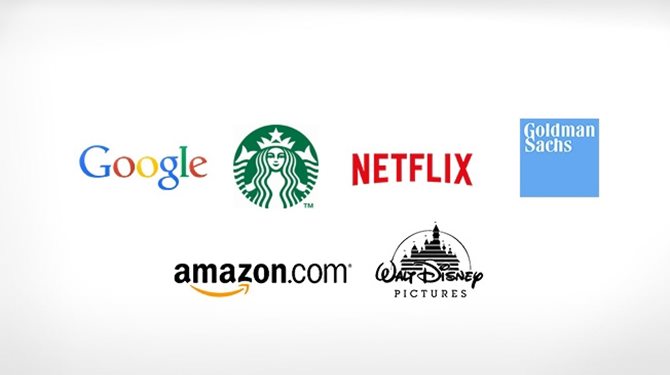 全球最50家成功企业品牌 logo设计共同点